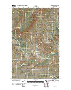 Browning NE Montana Historical topographic map, 1:24000 scale, 7.5 X 7.5 Minute, Year 2011