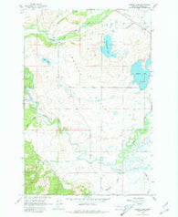 Browns Lake Montana Historical topographic map, 1:24000 scale, 7.5 X 7.5 Minute, Year 1965