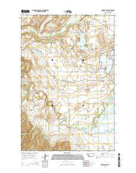 Browns Lake Montana Current topographic map, 1:24000 scale, 7.5 X 7.5 Minute, Year 2014