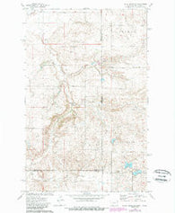 Brush Mountain Montana Historical topographic map, 1:24000 scale, 7.5 X 7.5 Minute, Year 1974