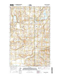 Brush Lake Montana Current topographic map, 1:24000 scale, 7.5 X 7.5 Minute, Year 2014