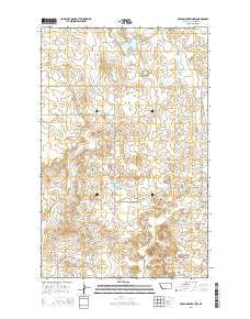 Brush Mountain SW Montana Current topographic map, 1:24000 scale, 7.5 X 7.5 Minute, Year 2014