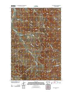 Buck Mountain Montana Historical topographic map, 1:24000 scale, 7.5 X 7.5 Minute, Year 2011