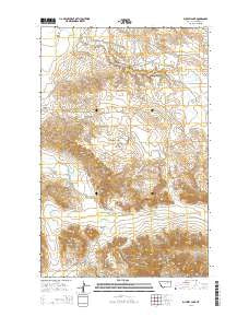 Buckley Lake Montana Current topographic map, 1:24000 scale, 7.5 X 7.5 Minute, Year 2014