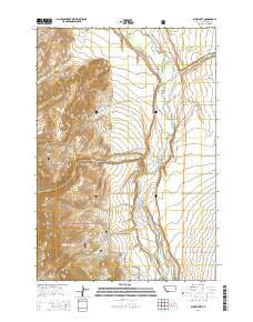 Bucks Nest Montana Current topographic map, 1:24000 scale, 7.5 X 7.5 Minute, Year 2014