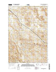 Buffalo Reservoir Montana Current topographic map, 1:24000 scale, 7.5 X 7.5 Minute, Year 2014
