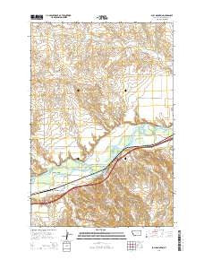 Bull Mountain Montana Current topographic map, 1:24000 scale, 7.5 X 7.5 Minute, Year 2014