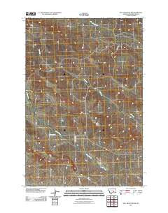 Bull Mountain NW Montana Historical topographic map, 1:24000 scale, 7.5 X 7.5 Minute, Year 2011