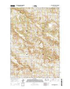 Bull Mountain NW Montana Current topographic map, 1:24000 scale, 7.5 X 7.5 Minute, Year 2014