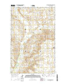 Bullhead Reservoir Montana Current topographic map, 1:24000 scale, 7.5 X 7.5 Minute, Year 2014