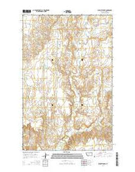 Burnett Creek Montana Current topographic map, 1:24000 scale, 7.5 X 7.5 Minute, Year 2014