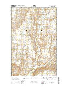 Burnett Creek Montana Current topographic map, 1:24000 scale, 7.5 X 7.5 Minute, Year 2014