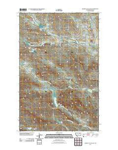 Burnett Flats East Montana Historical topographic map, 1:24000 scale, 7.5 X 7.5 Minute, Year 2011