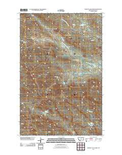 Burnett Flats West Montana Historical topographic map, 1:24000 scale, 7.5 X 7.5 Minute, Year 2011