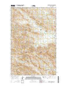 Burnett Flats West Montana Current topographic map, 1:24000 scale, 7.5 X 7.5 Minute, Year 2014
