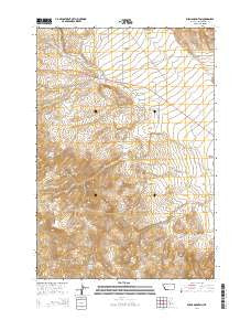 Burns Mountain Montana Current topographic map, 1:24000 scale, 7.5 X 7.5 Minute, Year 2014