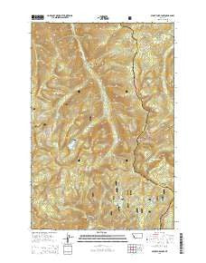 Burnt Fork Lake Montana Current topographic map, 1:24000 scale, 7.5 X 7.5 Minute, Year 2014