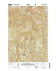 Burnt Mountain Montana Current topographic map, 1:24000 scale, 7.5 X 7.5 Minute, Year 2014