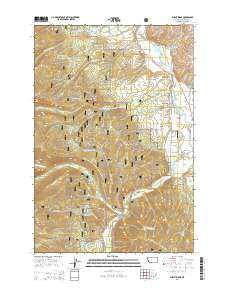 Burnt Ridge Montana Current topographic map, 1:24000 scale, 7.5 X 7.5 Minute, Year 2014