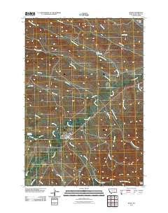 Busby Montana Historical topographic map, 1:24000 scale, 7.5 X 7.5 Minute, Year 2011