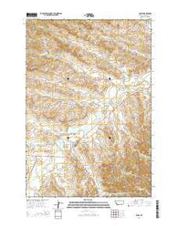 Busby Montana Current topographic map, 1:24000 scale, 7.5 X 7.5 Minute, Year 2014