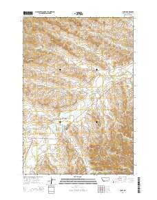 Busby Montana Current topographic map, 1:24000 scale, 7.5 X 7.5 Minute, Year 2014