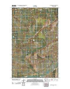 Bushnell Hill Montana Historical topographic map, 1:24000 scale, 7.5 X 7.5 Minute, Year 2011
