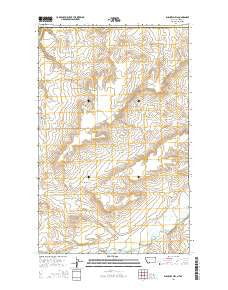 Bushnell Hill Montana Current topographic map, 1:24000 scale, 7.5 X 7.5 Minute, Year 2014