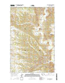 Butch Reservoir Montana Current topographic map, 1:24000 scale, 7.5 X 7.5 Minute, Year 2014