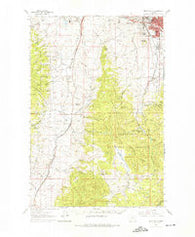 Butte South Montana Historical topographic map, 1:62500 scale, 15 X 15 Minute, Year 1961