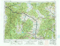 Butte Montana Historical topographic map, 1:250000 scale, 1 X 2 Degree, Year 1958
