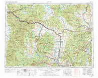 Butte Montana Historical topographic map, 1:250000 scale, 1 X 2 Degree, Year 1958