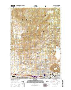 Butte North Montana Current topographic map, 1:24000 scale, 7.5 X 7.5 Minute, Year 2014