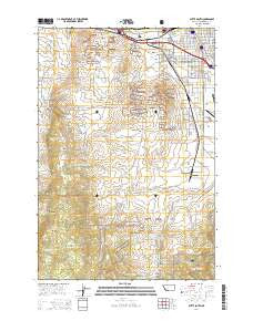 Butte South Montana Current topographic map, 1:24000 scale, 7.5 X 7.5 Minute, Year 2014