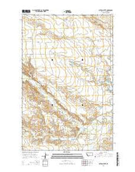 Button Butte Montana Current topographic map, 1:24000 scale, 7.5 X 7.5 Minute, Year 2014