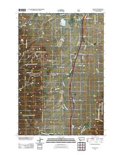 Buxton Montana Historical topographic map, 1:24000 scale, 7.5 X 7.5 Minute, Year 2011