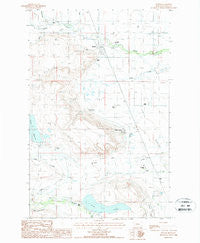 Bynum Montana Historical topographic map, 1:24000 scale, 7.5 X 7.5 Minute, Year 1987