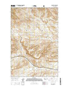 Byrne Creek Montana Current topographic map, 1:24000 scale, 7.5 X 7.5 Minute, Year 2014