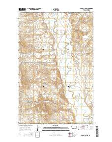 Cabarett Coulee Montana Current topographic map, 1:24000 scale, 7.5 X 7.5 Minute, Year 2014