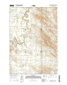 Cactus Creek East Montana Current topographic map, 1:24000 scale, 7.5 X 7.5 Minute, Year 2014