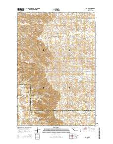 Cap Rock Montana Current topographic map, 1:24000 scale, 7.5 X 7.5 Minute, Year 2014