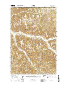 Cap Rock Butte Montana Current topographic map, 1:24000 scale, 7.5 X 7.5 Minute, Year 2014