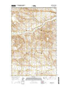 Carbert Montana Current topographic map, 1:24000 scale, 7.5 X 7.5 Minute, Year 2014