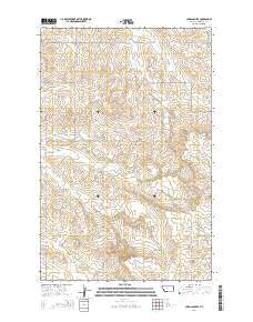 Carda Coulee Montana Current topographic map, 1:24000 scale, 7.5 X 7.5 Minute, Year 2014