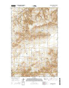 Carlson Coulee Montana Current topographic map, 1:24000 scale, 7.5 X 7.5 Minute, Year 2014