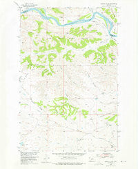 Carter Coulee Montana Historical topographic map, 1:24000 scale, 7.5 X 7.5 Minute, Year 1954