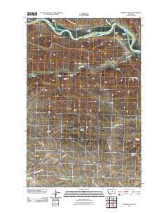 Carter Coulee Montana Historical topographic map, 1:24000 scale, 7.5 X 7.5 Minute, Year 2011