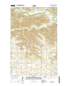 Carter Coulee Montana Current topographic map, 1:24000 scale, 7.5 X 7.5 Minute, Year 2014