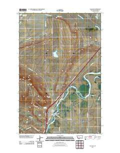 Cascade Montana Historical topographic map, 1:24000 scale, 7.5 X 7.5 Minute, Year 2011