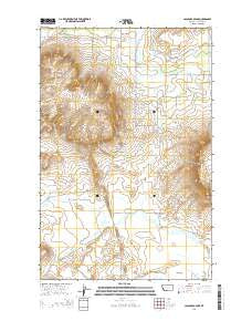 Cascade Colony Montana Current topographic map, 1:24000 scale, 7.5 X 7.5 Minute, Year 2014